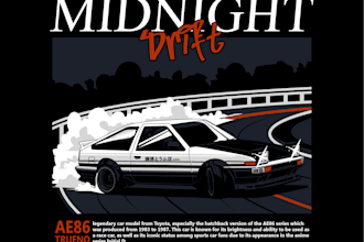draw your car into vector for tshirts, posters, and others