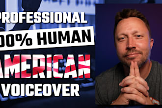 record a professional american english male voice over