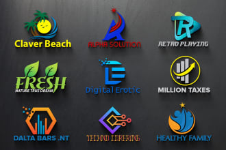 do professional 3d logo design for your tech, business, company and website