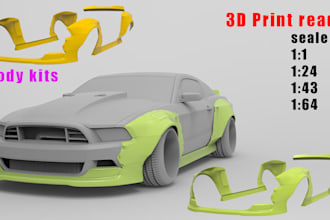 do 3d car modeling for 3d printing and custom body kits