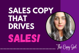 be your sales page copy and landing page copywriter