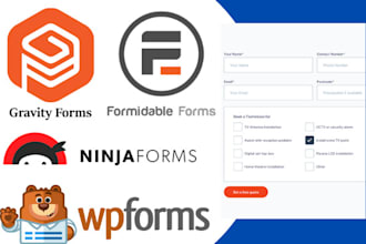 create formidable forms and gravity forms for your wordpress website