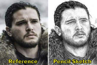 do watercolor, digital art, pencil sketch portrait for you