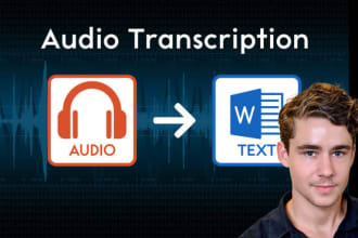 transcribe your audio files to text   english and french