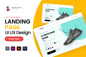 design a landing page on unbounce, funnelish, or figma