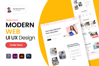 do modern figma website design and business website redesign