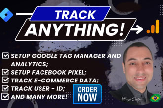 set up google tag manager, analytics and track any events