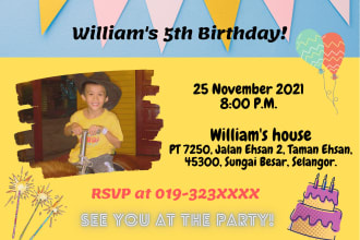 design a fantastic digital invitation card for you