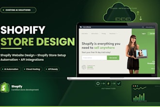 create create shopify website design and shopify store