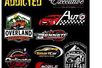 do car racing and automotive logo