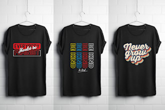 do typography t shirt design or custom t shirt design