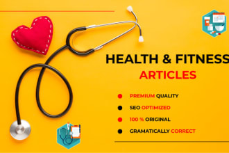write health, fitness blog plost and medical articles