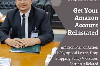 write amazon appeal letters, poa, account reinstatement
