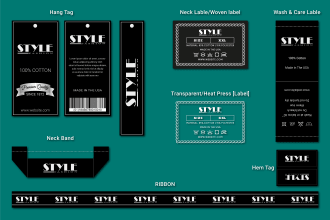design hangtag clothing hang tag, socks label, wash care, woven label, price tag