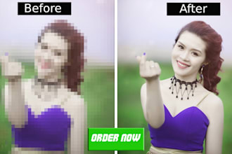enhance photo from low quality to high