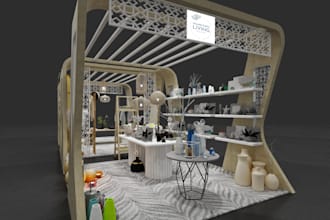 design 3d trade booth, exhibition stand, stall, both, kiosk