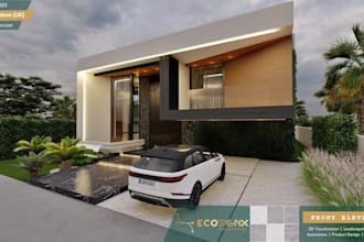design architectural, houses, front elevations and commercial buildings
