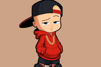 draw a custom cartoon character for your brand
