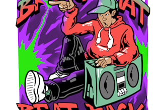 draw street style cartoon for single and album cover