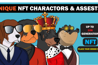 draw custom nft character with accessories and generate 10k
