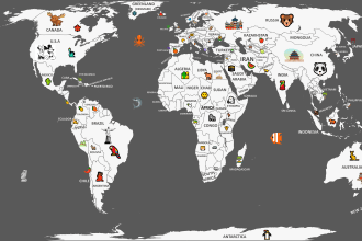 do quality infographic maps of the world and countries