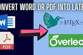 convert your word or pdf document to latex overleaf