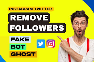 instagram unfollow remove fake, ghost followers from your ig and twitter