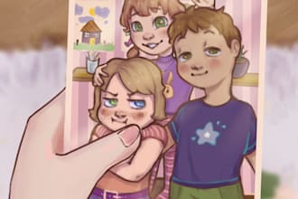 draw your child in my cartoonish style