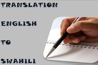 do translation from english to swahili