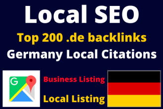 provide 200 top germany local citations or local SEO business listing