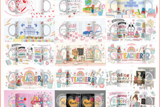create various designs for sublimation for mugs