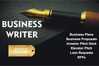 write your business plan, business proposal, and pitch deck