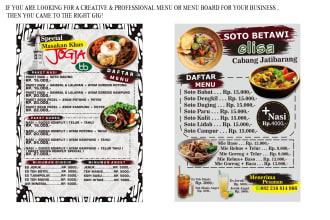 do restaurant menu design, digital menu design, menu board