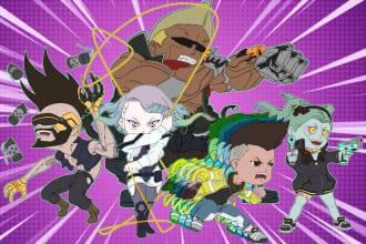 make awesome and cool chibi anime character illustration