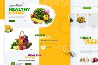 develop a grocery store website, an organic food store web