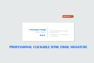 do clickable HTML email signature in 6hr