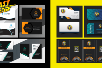 do professional modern minimalist luxury business card or visiting card design