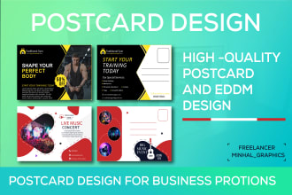 do eye catchy promotional postcard or direct mail eddm in 24h