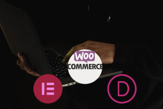 develop webshop with woocommerce divi or elementor