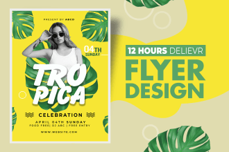 make modern event, party flyer design in 8 hours