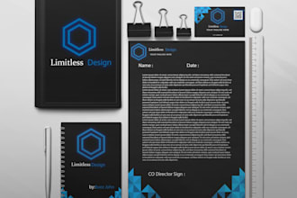 design an minimal and pro branding kit and brand identity