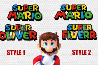 put your name on super mario logo