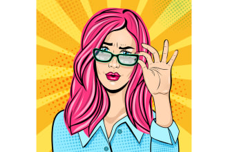 draw comic pop art style vector illustration