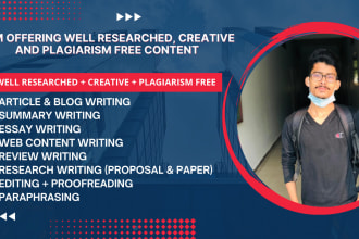 write captivating research and summary content for you