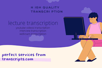 transcripts for any english audio or video