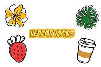design unique graphics vector line icon, cute doodle icon