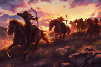 draw fantasy landscape or enviroment art