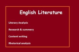 deliver quality tasks on english, literature and linguistics