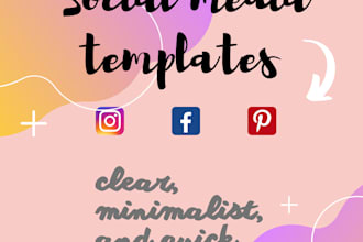 make a clean and minimalist instagram post and story templates