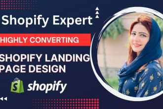 design high converting shopify landing page and product page